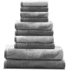 Marble Effect Towel Set Of 10 500 Gsm Cotton Towels Grey