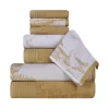 Marble Effect Towel Set Of 8 500 Gsm Cotton Towels Bronze