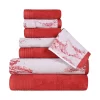 Marble Effect Towel Set Of 8 500 Gsm Cotton Towels Terra Cotta