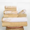 Marble Effect Towel Set Of 8 Luxurious 500 Gsm Cotton Towels Bronze
