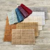 Non Slip Bath Mat Set Of 2 Soft Cotton Checkered Bathroom Mats