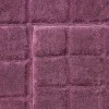 Non Slip Cotton Bath Mat Set Checkered Plum