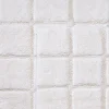 Non Slip Cotton Bath Mat Set Checkered White
