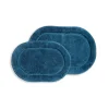 Oval Non Slip Bath Mat Set Of 2 Sapphire Blue