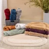 Oval Non Slip Bath Mat Set Of 2 Soft Cotton Bathroom Mats