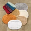 Oval Non Slip Cotton Bath Mats Set