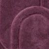 Oval Non Slip Cotton Bath Mats Set Plum