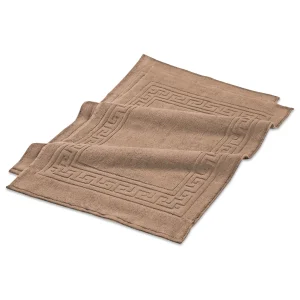 Taupe Bath Mat Set Of 2 Cotton Bathroom Rugs Mats