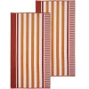 Checkered Stripes Oversized Beach Towels Set Of 2 550 Gsm Cotton Sorbet