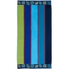 Oversized Striped Beach Towel With Sea Shells