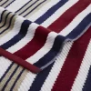 Rope Striped Oversized Beach Towels Set Of 2 550 Gsm Cotton Red