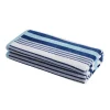 Textured Rope Stripes Oversized Beach Towel Set 550 Gsm Cotton Sky Blue