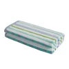 Textured Stitch Stripes Oversized Beach Towel Set 550 Gsm Cotton Blue Violet