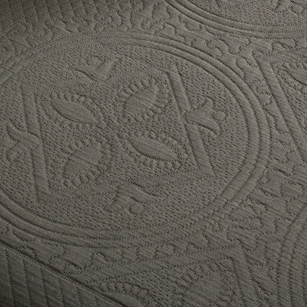 Celtic Circles Scalloped Bedspread Set Charcoal