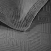 Geometric Fret Cotton Bedspread Set Charcoal