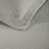 Geometric Fret Cotton Bedspread Set Platinum