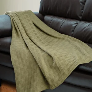 All Season Basket Throw Blanket Soft Lightweight Cotton Blankets