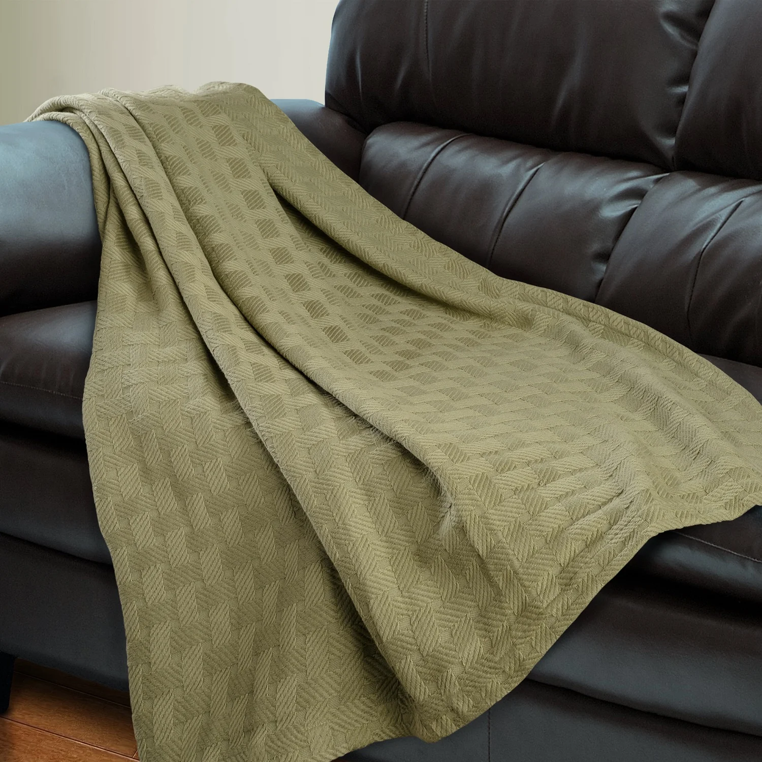 All Season Basket Throw Blanket Soft Lightweight Cotton Blankets