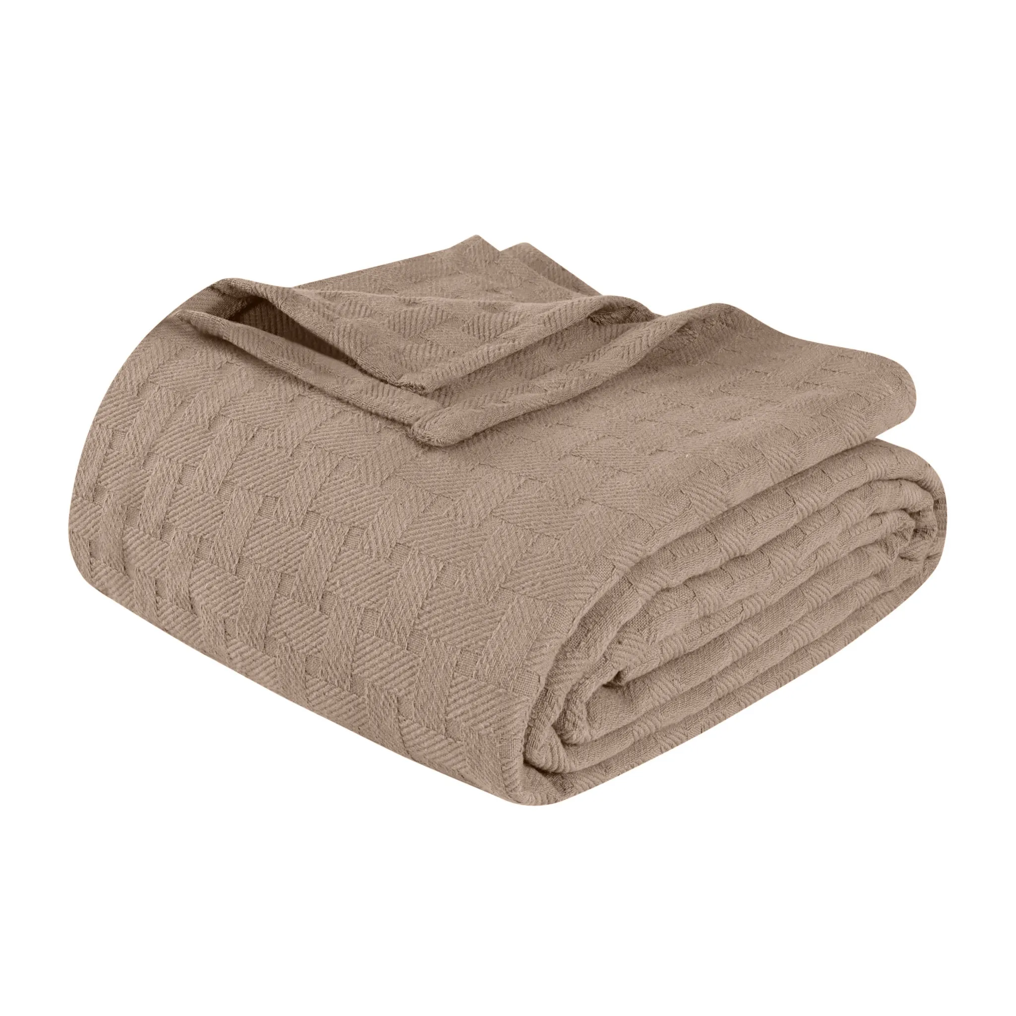 All Season Basket Weave Blankets Throws Khaki
