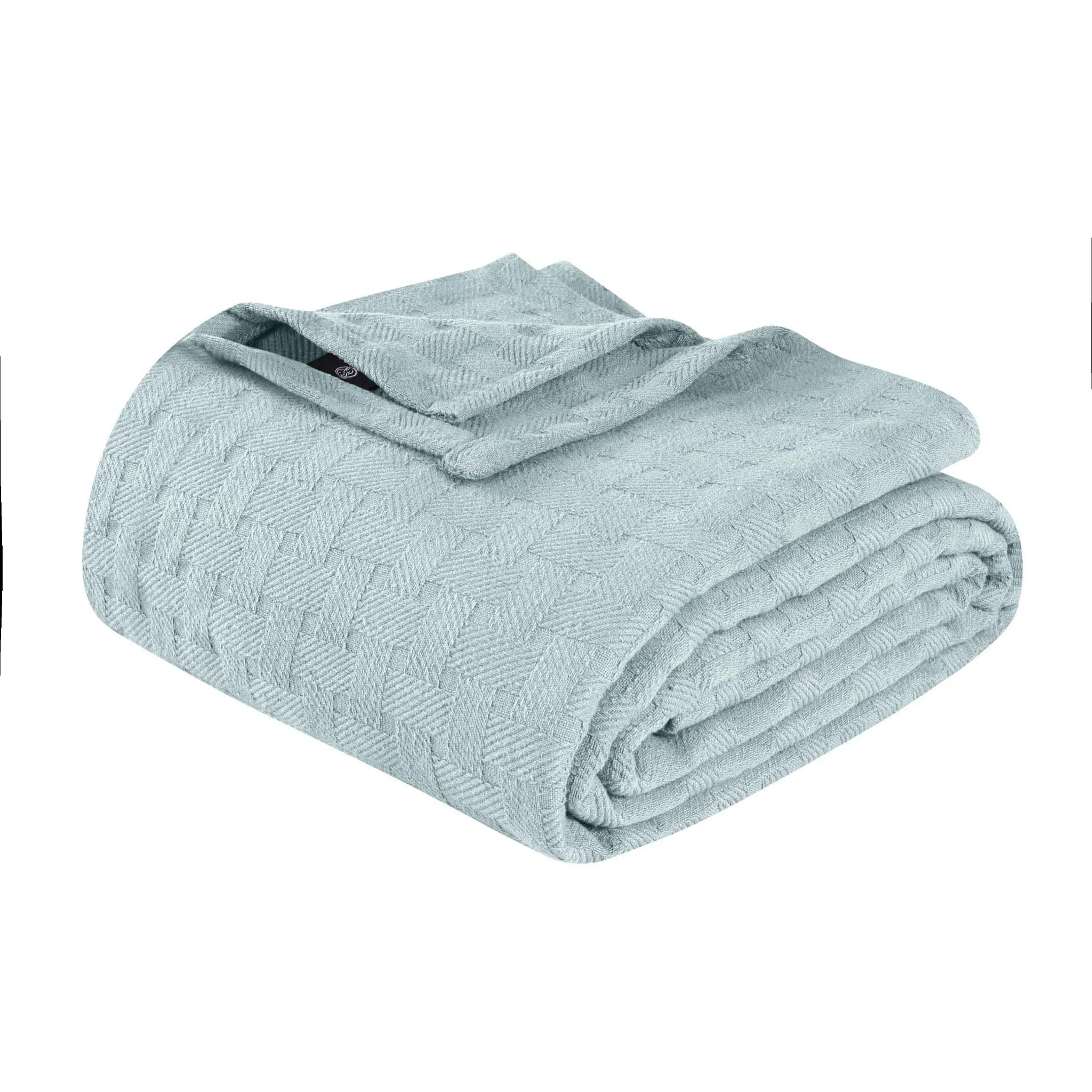 All Season Basket Weave Blankets Throws Light Blue