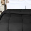 All Season Oversized Down Alternative Comforter Blanket Black