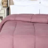 All Season Oversized Down Alternative Comforter Blanket Mauve