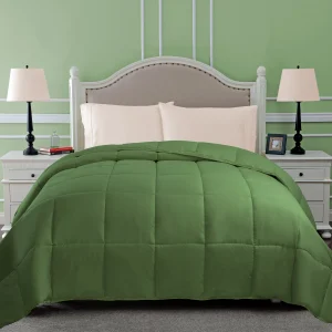Classic Reversible Comforter Medium Weight All Season Duvet Terrace Green