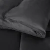 Double Stitched Oversized Down Alternative Comforter Blanket Black