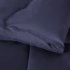 Double Stitched Oversized Down Alternative Comforter Blanket Navy Blue