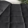 Oversized Down Alternative Box Stitched Comforter Black