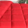 Oversized Down Alternative Box Stitched Comforter Red