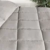 Oversized Down Alternative Box Stitched Comforter Silver
