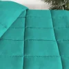Oversized Down Alternative Box Stitched Comforter Turquoise