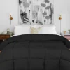 Oversized Down Alternative Comforter All Season Blanket Black
