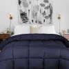 Oversized Down Alternative Comforter All Season Blanket Navy Blue