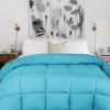 Oversized Down Alternative Comforter All Season Blanket Winter Blue