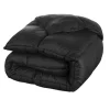 Oversized Down Alternative Comforter Hypoallergenic Fill Black