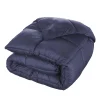 Oversized Down Alternative Comforter Hypoallergenic Fill Navy Blue