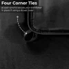 Oversized Down Alternative Comforter With Corner Ties Black