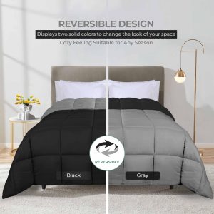 Medium Warmth Reversible Comforter Down Alternative Hypoallergenic Duvet Insert