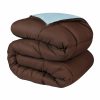 Medium Warmth Reversible Comforter Duvet Insert Choco Sky Blue
