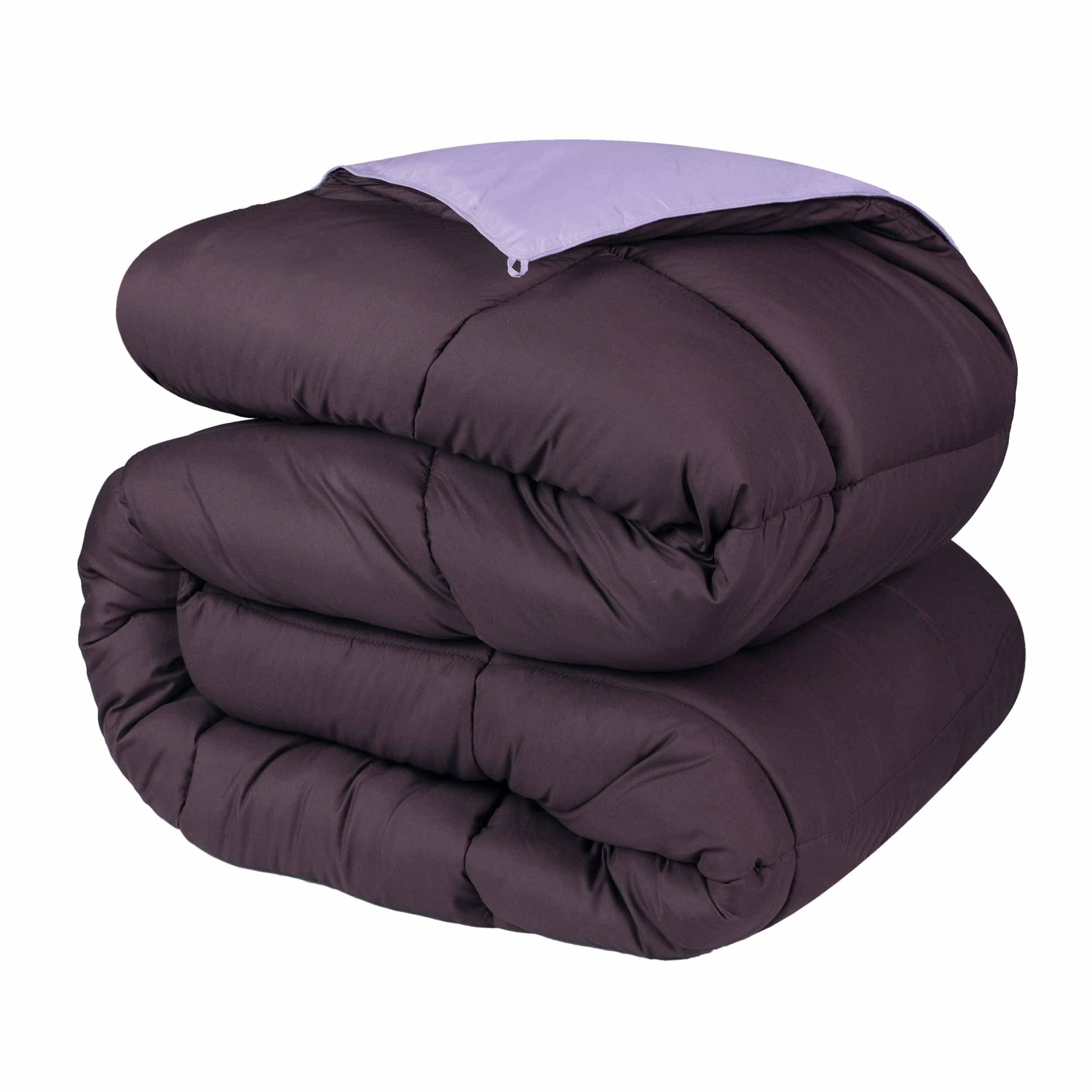 Medium Warmth Reversible Comforter Duvet Insert Plum Lilac