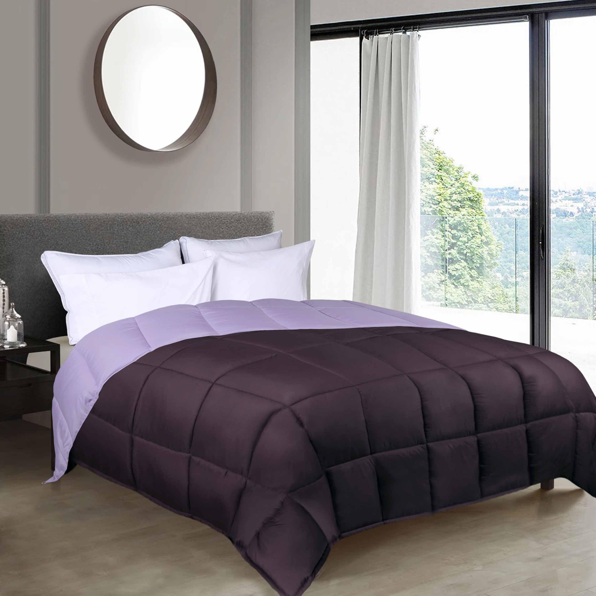 Medium Warmth Reversible Comforter Plum Lilac