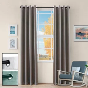 Metallic Wave Blackout Curtains, Set Of 2 Grommet Curtain Panels
