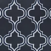 Bohemian Trellis Room Darkening Curtains Set Grommet Thermal Insulated Curtain Panel Pair Navy Blue