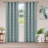 Bohemian Trellis Room Darkening Curtains Set Of 2 Thermal Insulated Curtain Panel Pair Teal