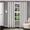Chrome Solid Blackout Curtains Set