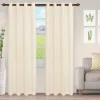 Diamond Trellis Curtains Set Ivory