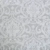Floral Damask Curtains Set Of 2 Jacquard Lotus Pattern Light Grey