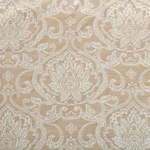 Floral Damask Curtains Set Of 2 Jacquard Lotus Pattern Linen